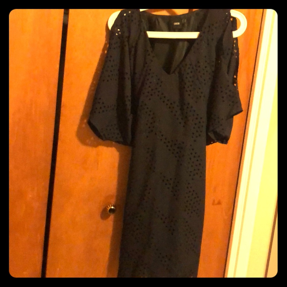 Asos Dark Blue Tie-Waist Dress, Size 4
